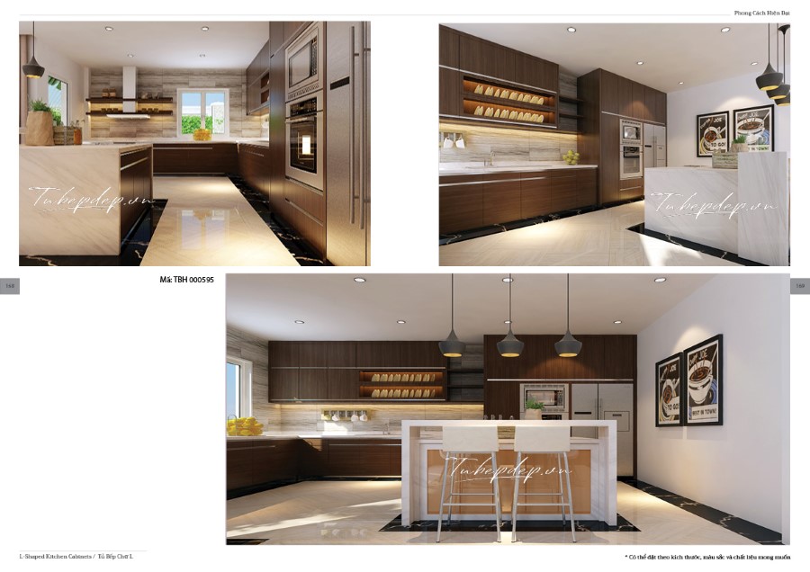 Mẫu thiết kế phòng bếp biệt thự hiện đại